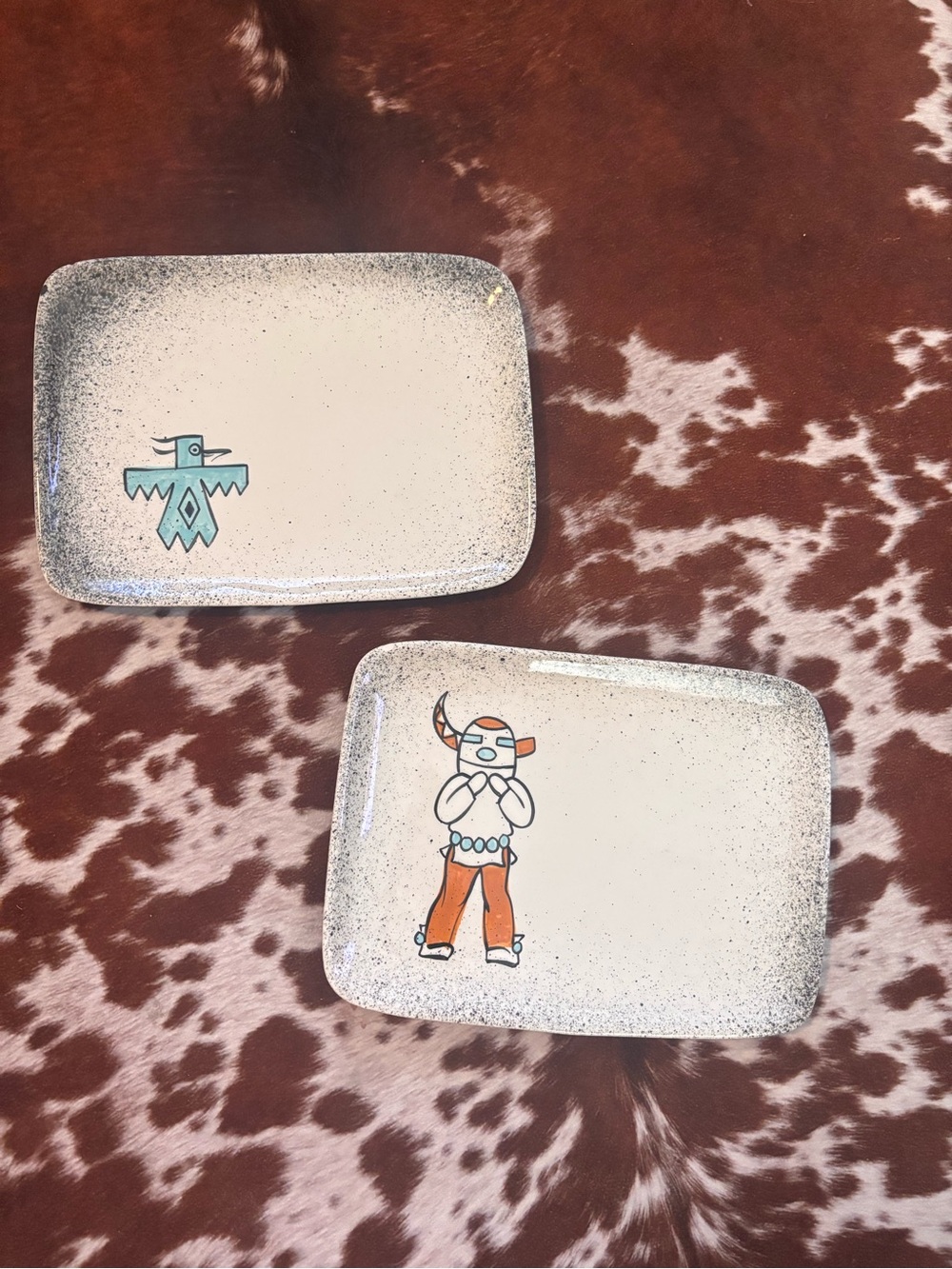 Vintage 1950s Loma of Arizona hand painted serving dishes